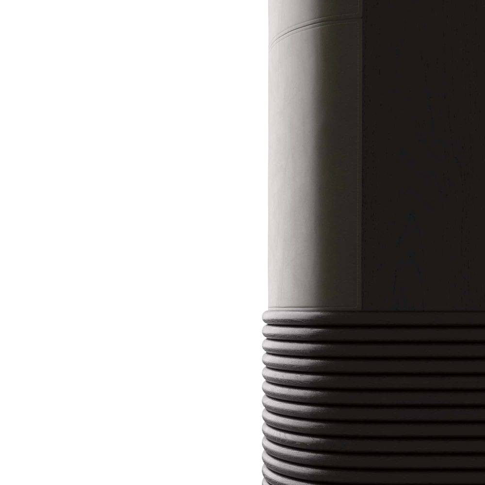 Arteriors - 6266 - Meuble - Sherbourne - Cuir graphite/Chêne ombré/Marbre blanc/Laiton antique