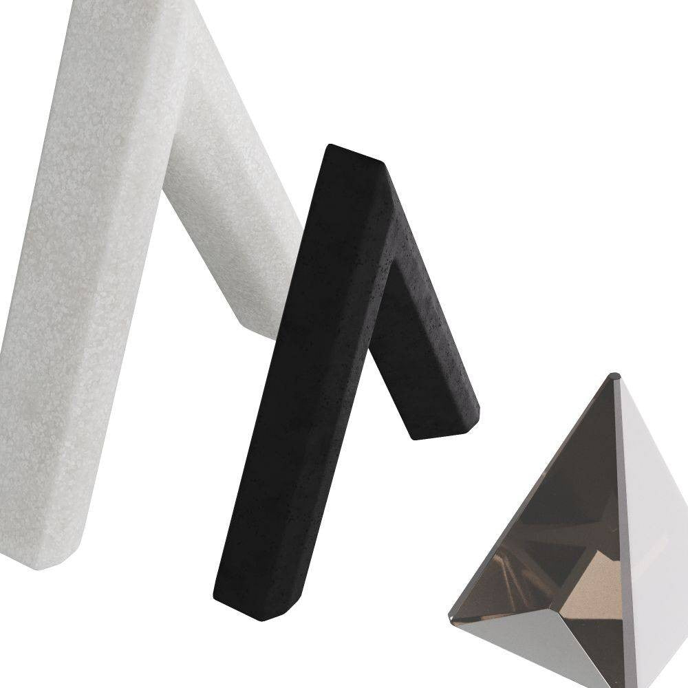 Arteriors - ASC13 - Sculptures, Ensemble de 3 - Xiomaras - Ivoire