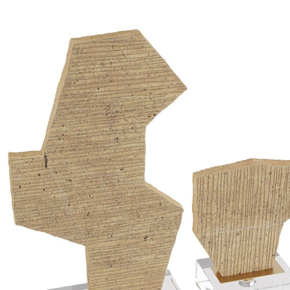 Arteriors - ASC17 - Sculptures, lot de 2 - Bianchis - Sable