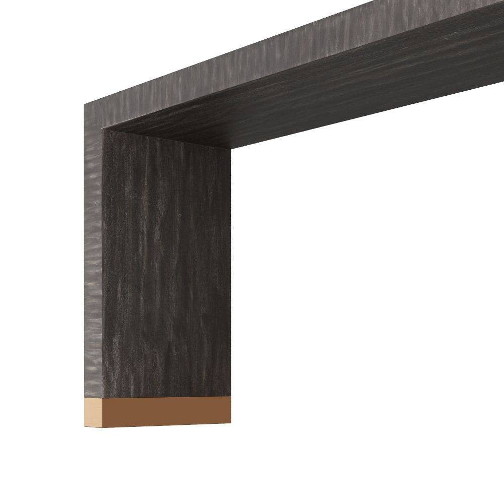 Arteriors - FLS03 - Console - Andreas - Marqueterie de paille gris foncé
