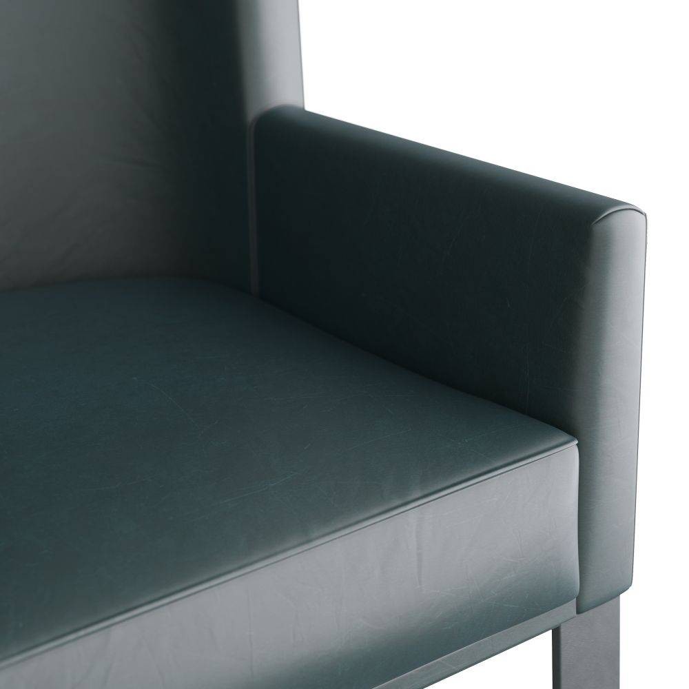 Arteriors - FRI09 - Chaise - Bleuback - Cuir Storm