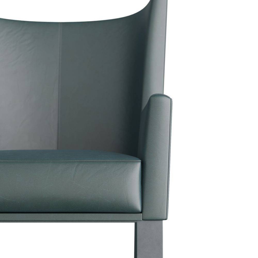 Arteriors - FRI09 - Chaise - Bleuback - Cuir Storm