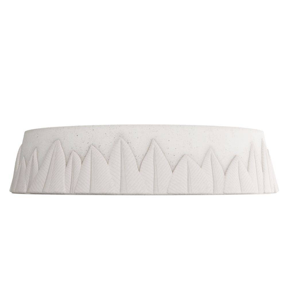 Arteriors - GKATC02 - Centre de table - Plume - Ivoire, Pierre de rivière
