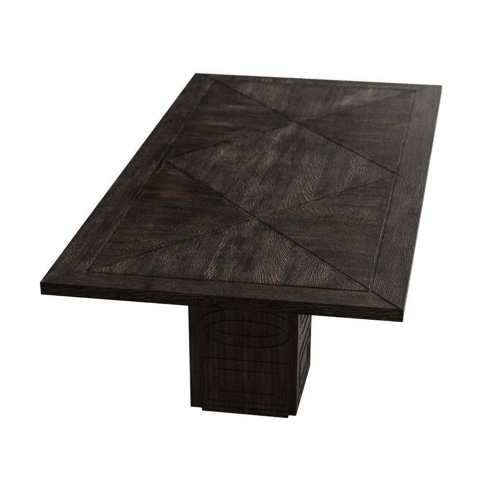 Arteriors - GKFDI01 - Table de salle à manger - Vargueno - Bois de manguier brûlé
