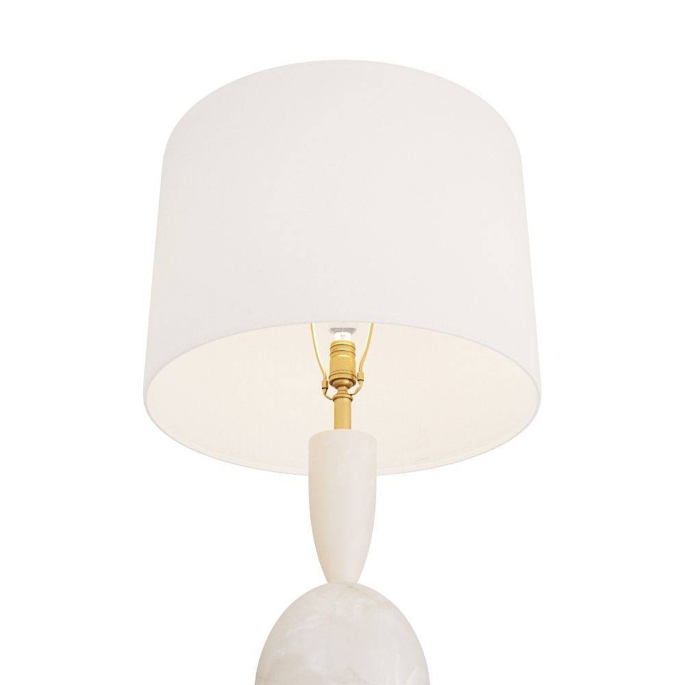 Artères antérieures - PTC24-252 - Lampe de table - Brighton - Blanc, Albâtre