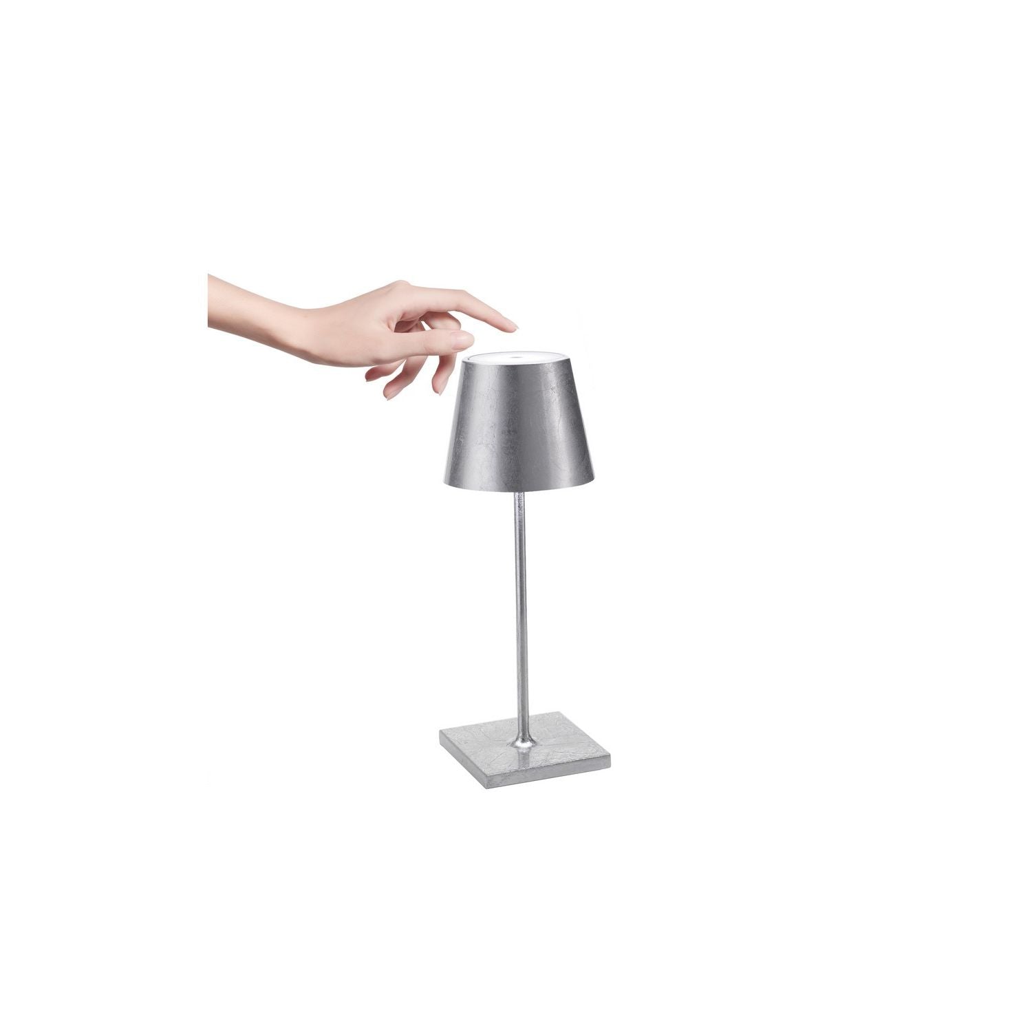 Zafferano - LD0320BFA - LED Table Lamp - Poldina Pro - Silver leaf