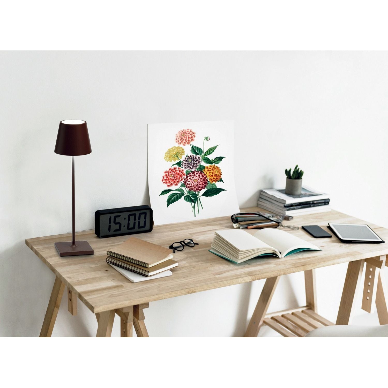 Zafferano - LD0340R4 - LED Table Lamp - Poldina Pro - Rust