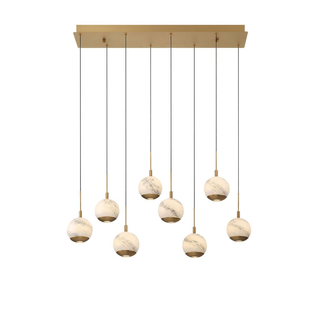 Lib & Co. Canada - 10207-030 - LED Chandelier - Baveno - Painted Antique Brass