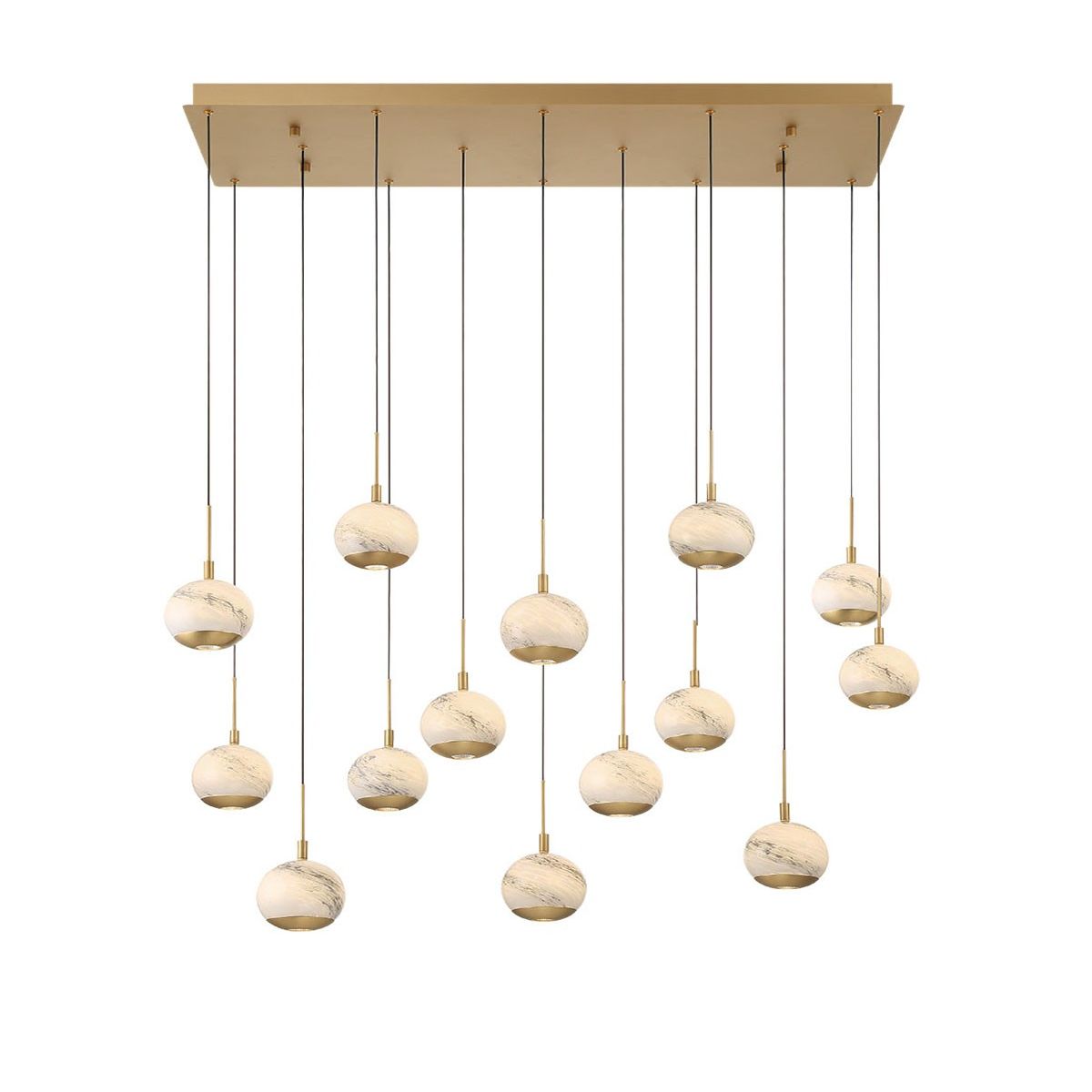 Lib & Co. Canada - 10209-030 - LED Chandelier - Baveno - Painted Antique Brass