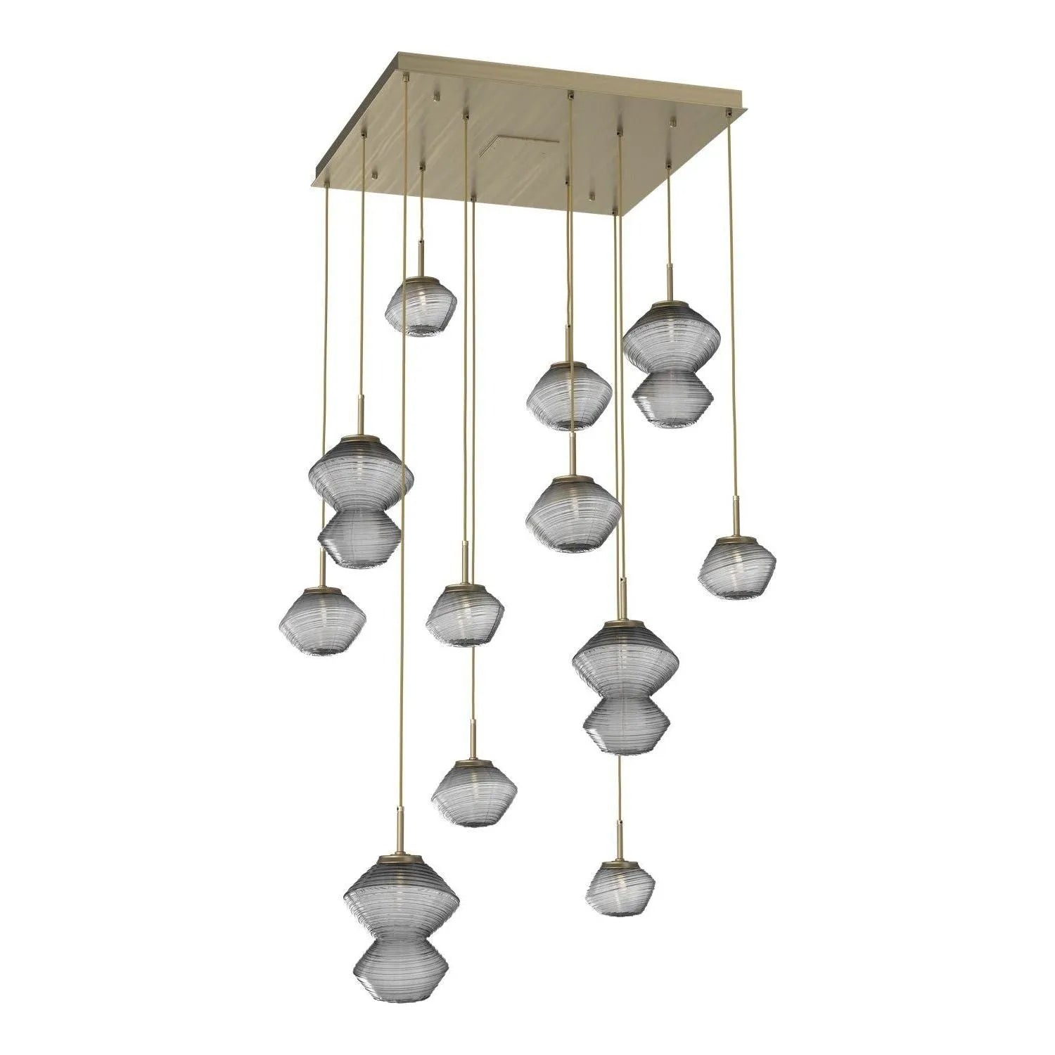 Hammerton Studio - CHB0089-12-HB-S-C01-L3 - LED Chandelier - Mesa - Heritage Brass