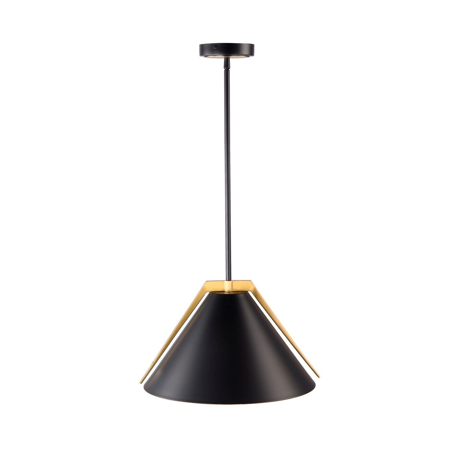 Artcraft Canada - AC11910BK - One Light Pendant - Baltic - Black and Brushed Brass