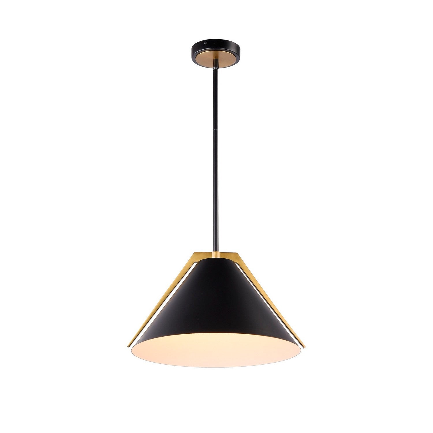 Artcraft Canada - AC11910BK - One Light Pendant - Baltic - Black and Brushed Brass