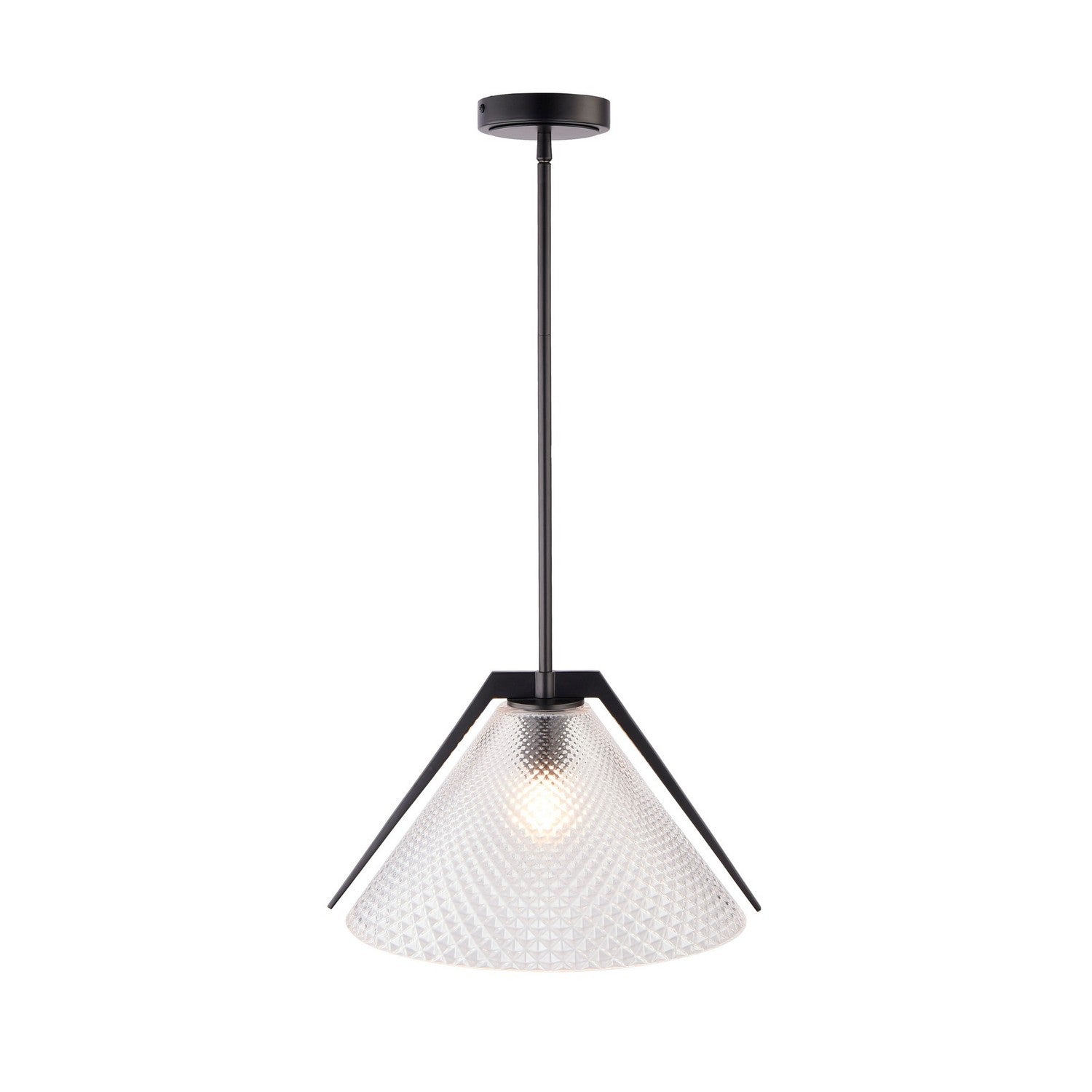 Artcraft Canada - AC11911BK - One Light Pendant - Baltic - Black and Brushed Brass