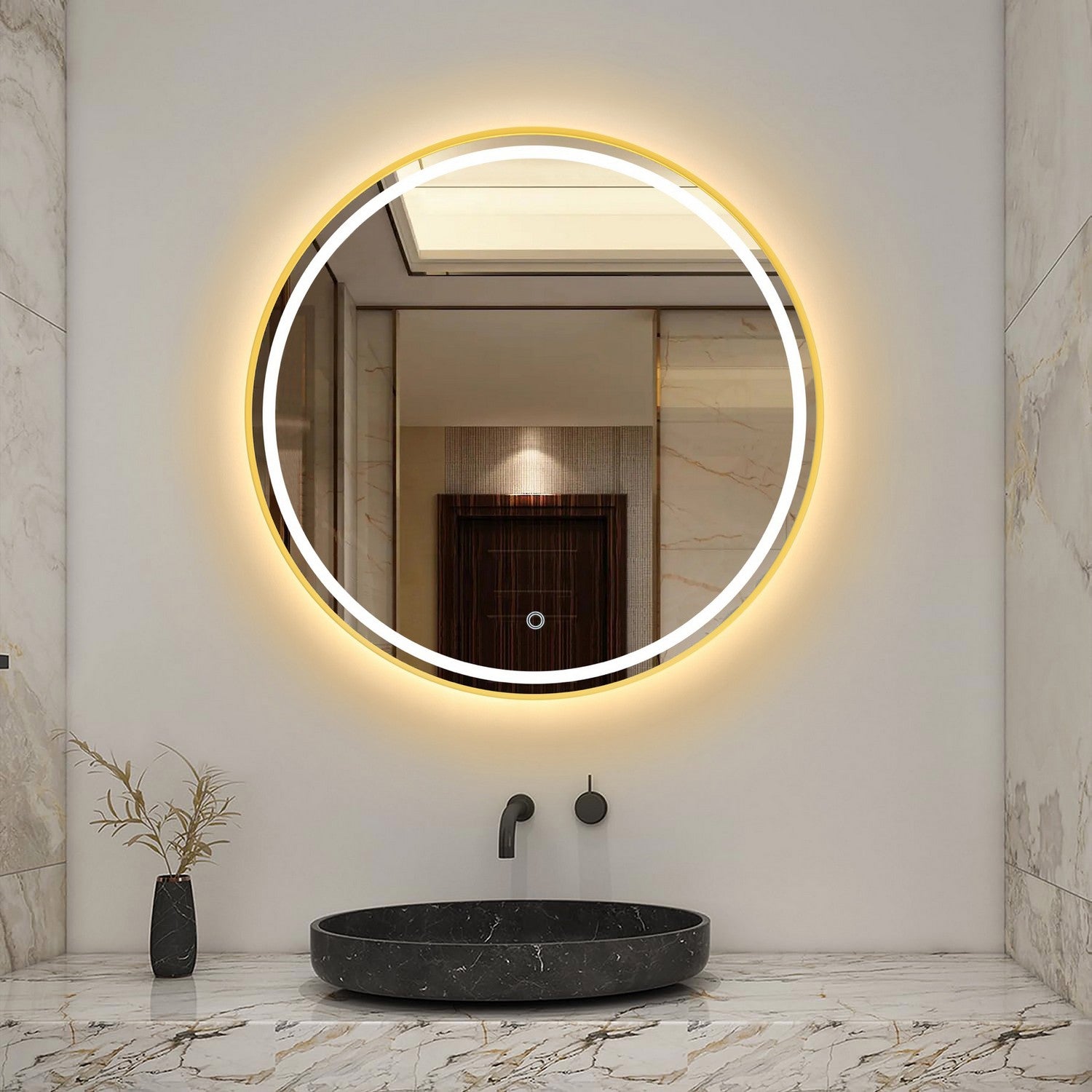 Artcraft Canada - AM351 - LED Mirror - Reflections - Brushed Brass