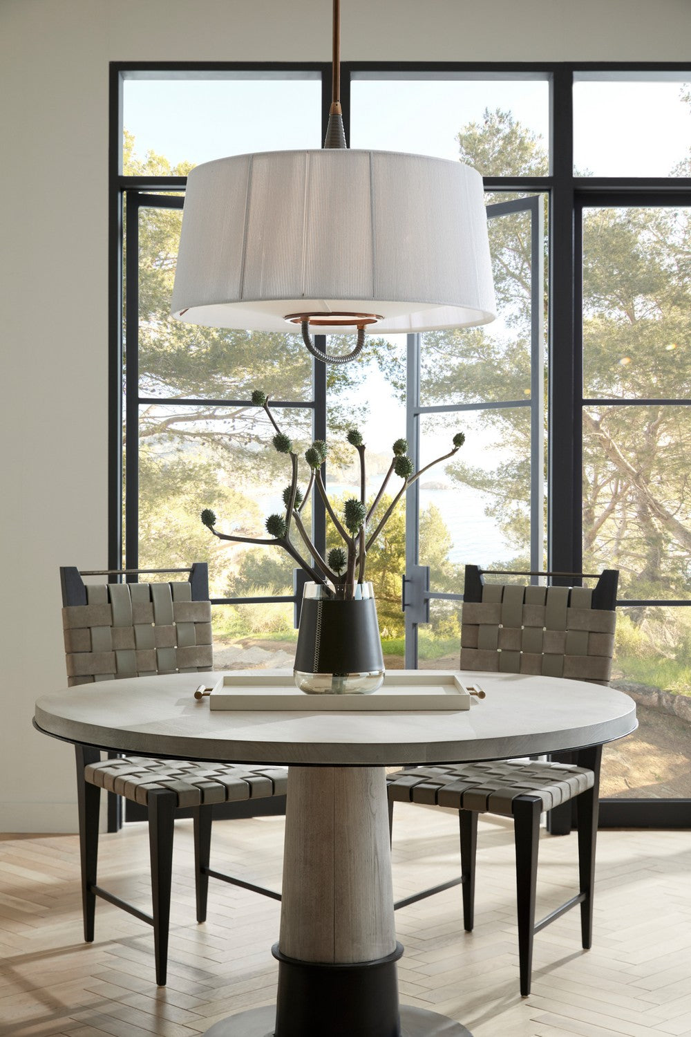 Arteriors DMC26 Middlebury Pendant in Graphite / Heritage Brass
