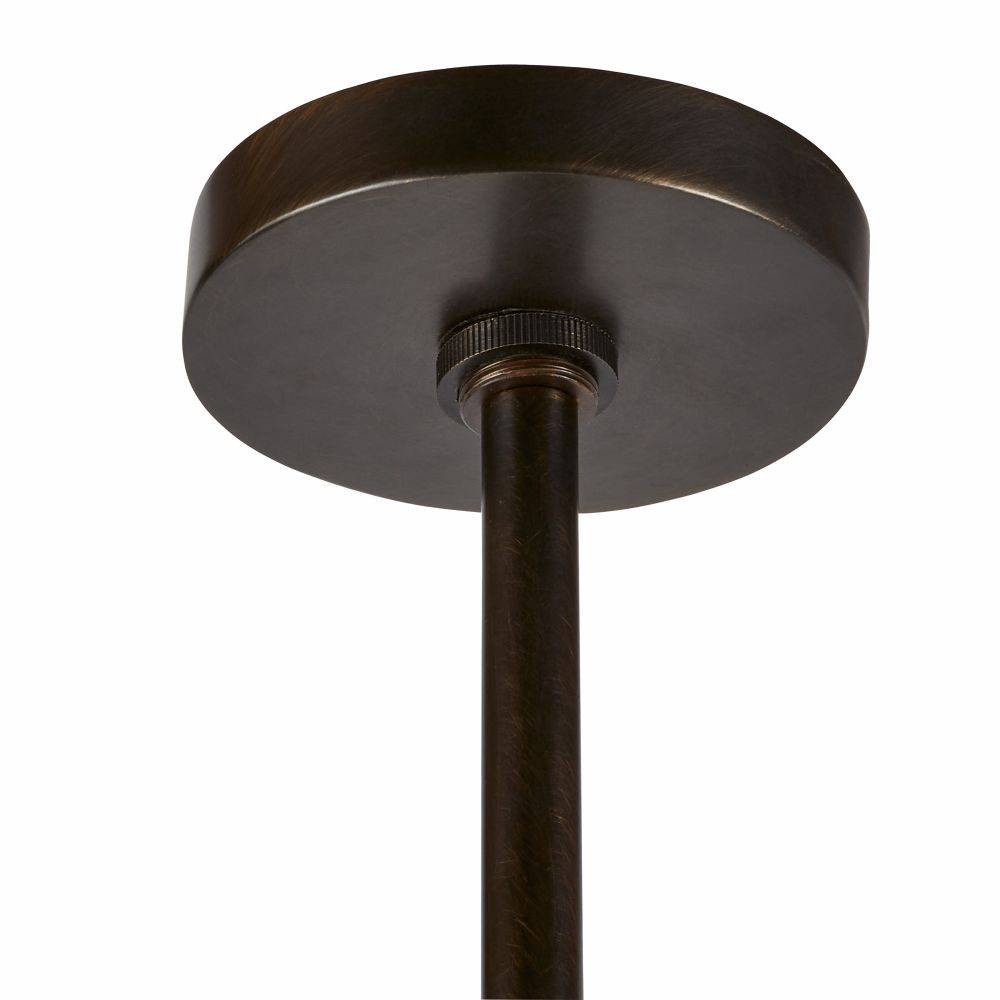 Arteriors - DPC15 - Une lumière Suspension - Collins - Faux travertin/Bronze anglais