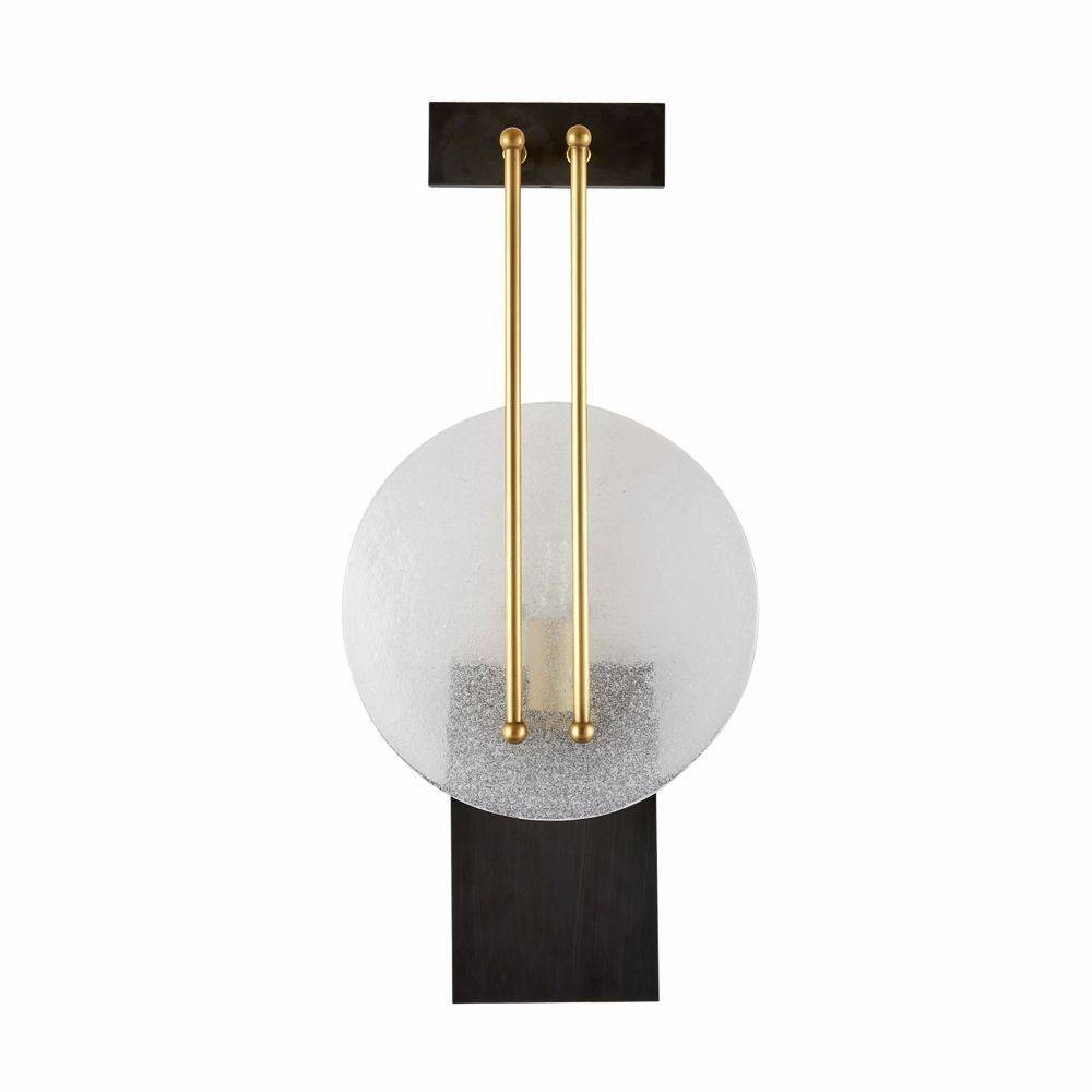 Arteriors - DWC30 - Une lumière Murale - Clover - Transparent grainé/Laiton antique/Bronze