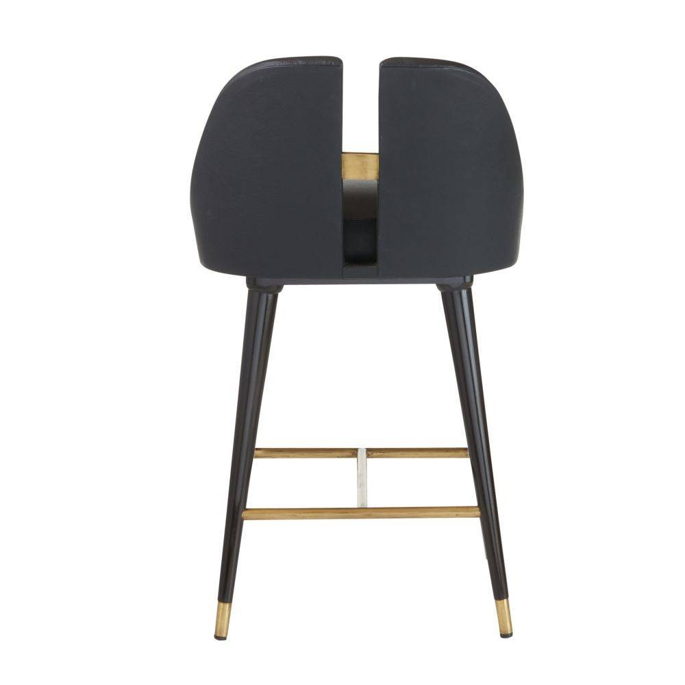 Arteriors - FSI11 - Tabouret de bar - Crowley - Noir/Ébène/Laiton antique
