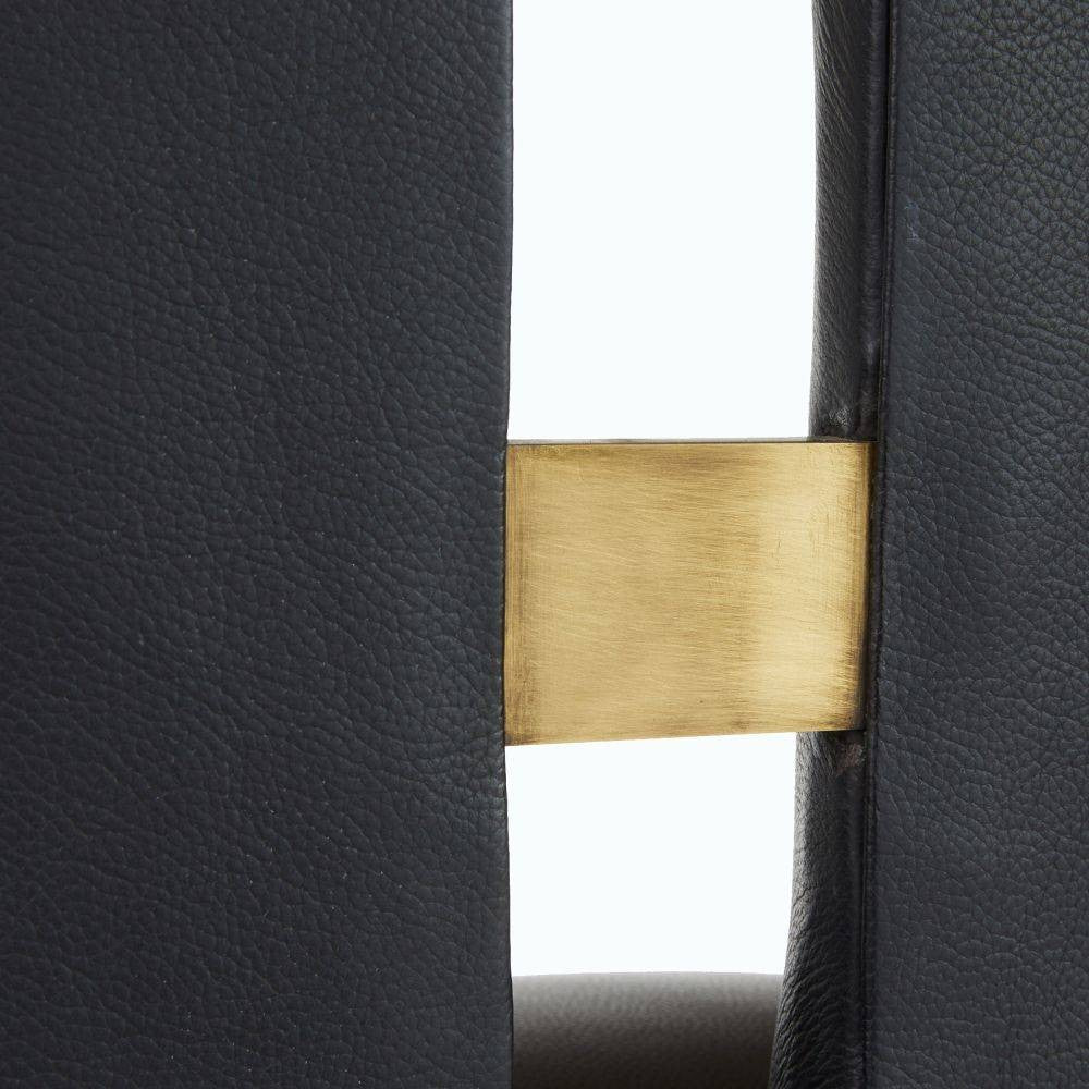 Arteriors - FSI11 - Tabouret de bar - Crowley - Noir/Ébène/Laiton antique