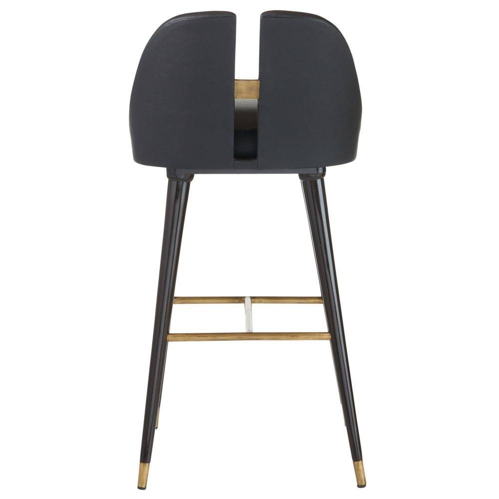Arteriors - FSI12 - Tabouret de bar - Crowley - Noir/Ébène/Laiton antique