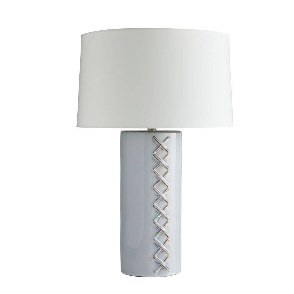 Arteriors - PTC30-167 - Une lumière Lampe de table - DiMaggio - Glacial Reactive/Nickel poli/Ivoire/Blanc cassé