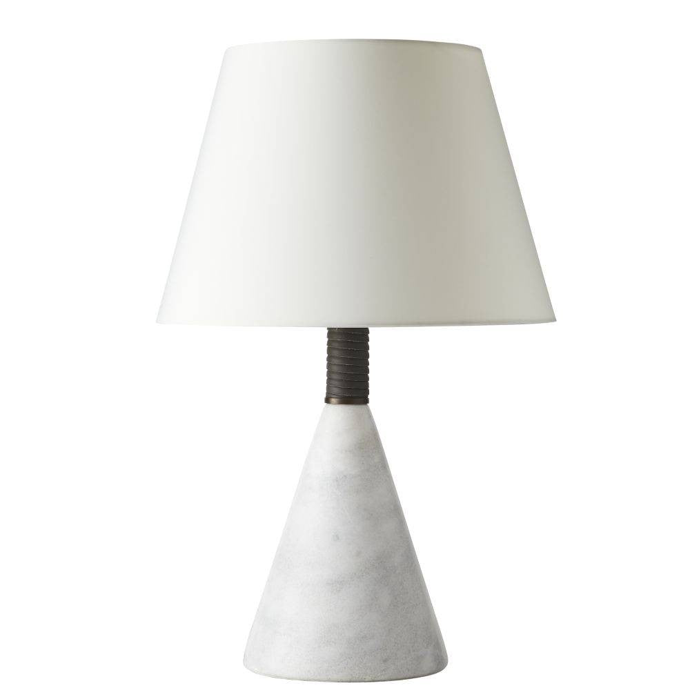 Arteriors - PTC38-SH039 - Une lumière Lampe de table - Everly - Blanc/Graphite/Laiton Heritage/Ivoire