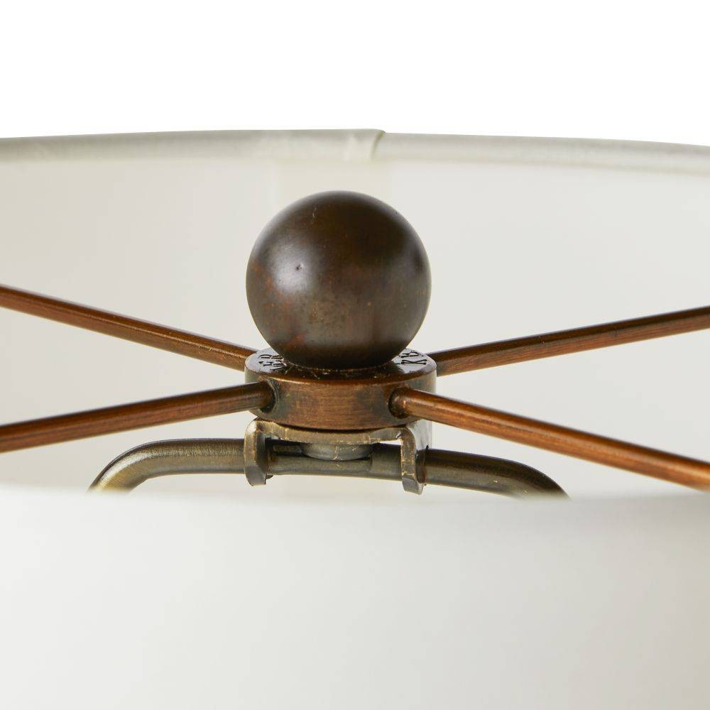 Arteriors - PTC38-SH039 - Une lumière Lampe de table - Everly - Blanc/Graphite/Laiton Heritage/Ivoire