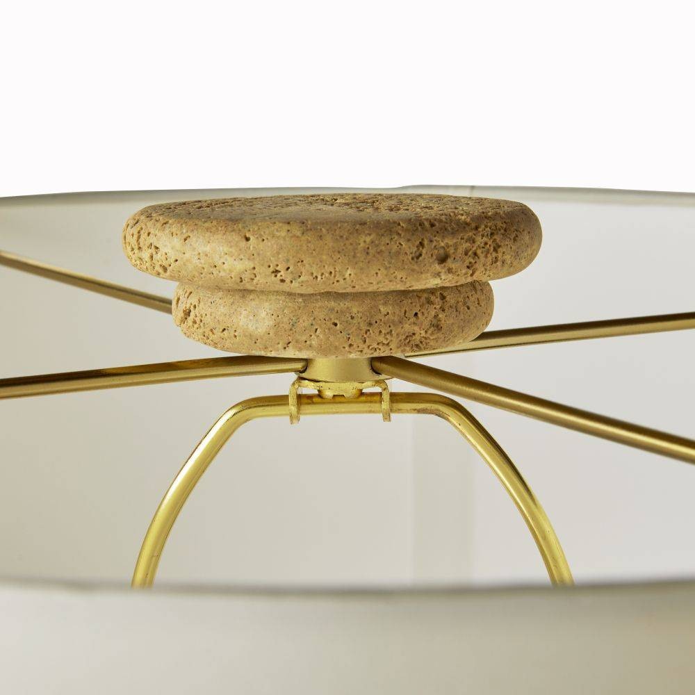 Arteriors - PTC41-764 - Une lumière Lampe de table - Eros - Sable/Laiton antique/Ivoire/Blanc