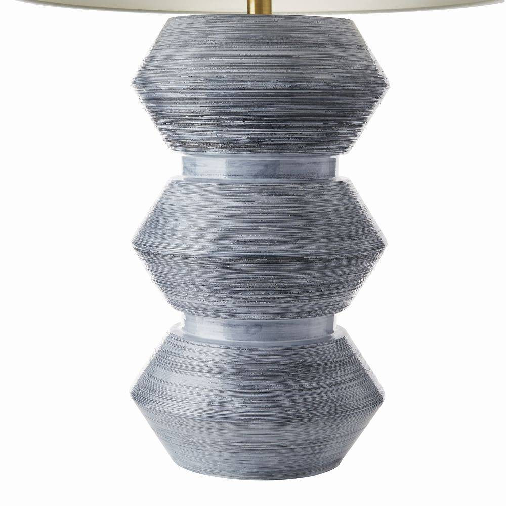 Arteriors - PTE10-SH047 - Une lumière Lampe de table - Drifter - Glaçure réactive bleu brume/Laiton antique/Ivoire