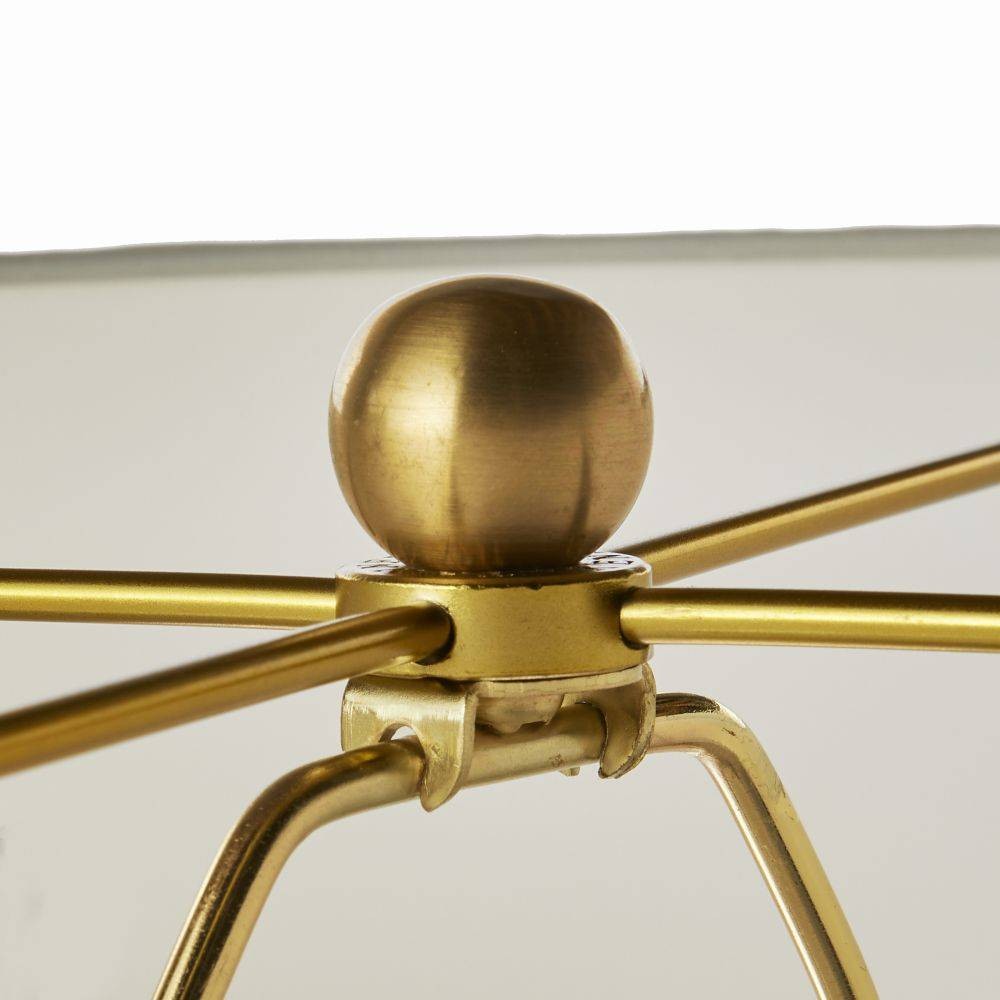 Arteriors - PTE10-SH047 - Une lumière Lampe de table - Drifter - Glaçure réactive bleu brume/Laiton antique/Ivoire