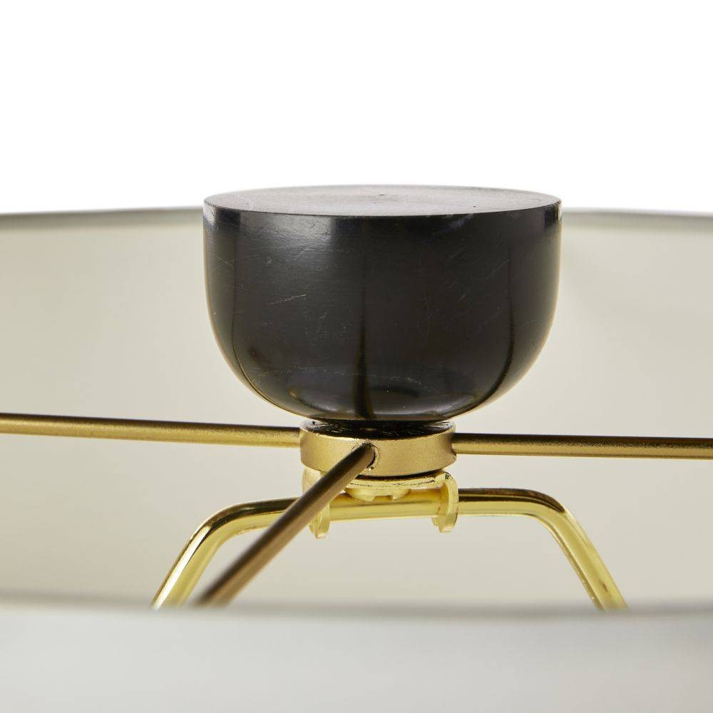 Arteriors - PTI15-229 - Une lumière Lampe de table - Dalton - Noir/Laiton antique/Blanc cassé/Blanc cassé