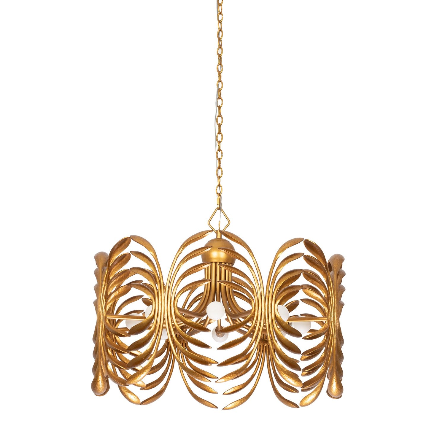 Kalco - 523858WGL - Huit lumières Suspension - Botanica - Or chaud