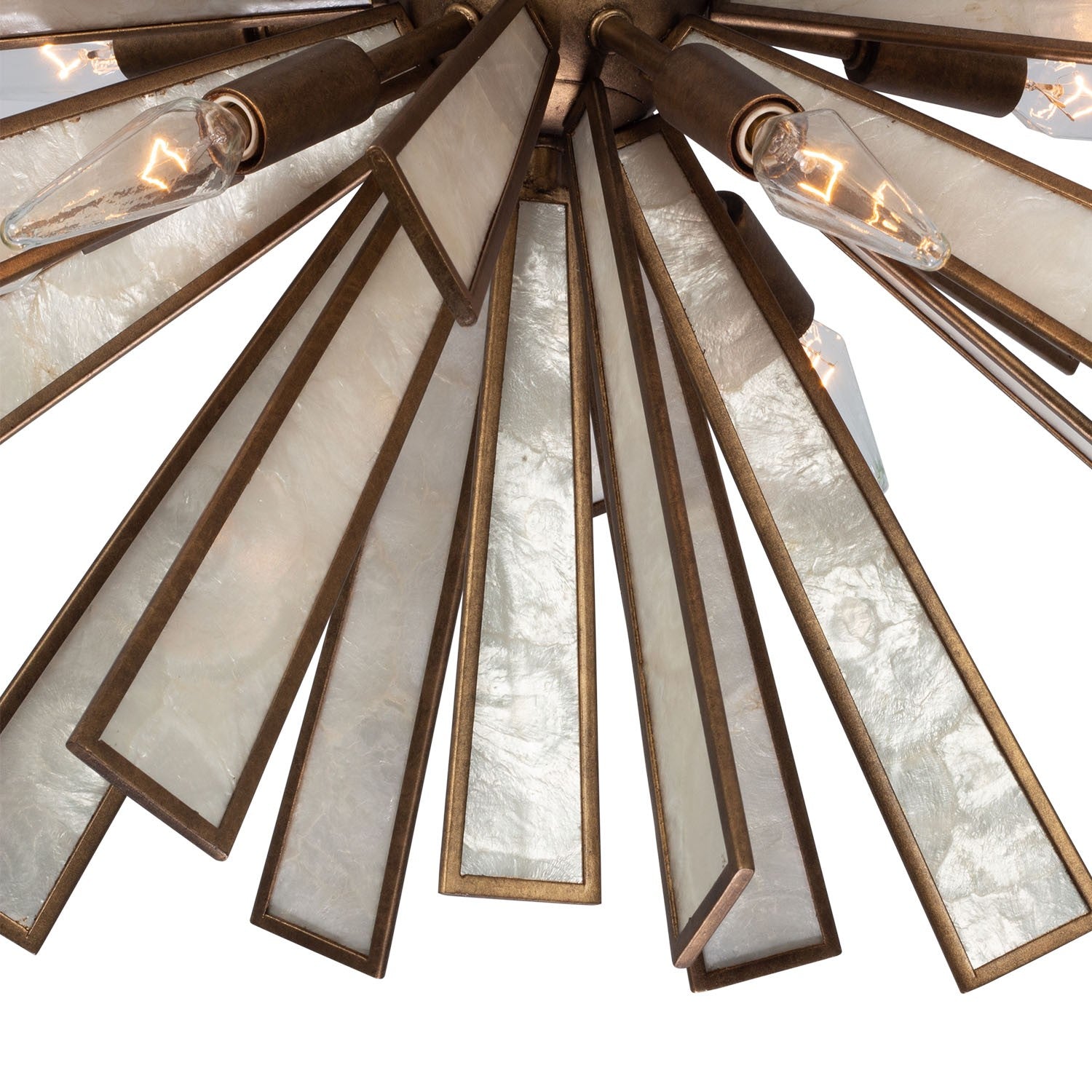 Kalco - 523755PAB - 18 Lumières Suspension - Éclat - Laiton antique nacré