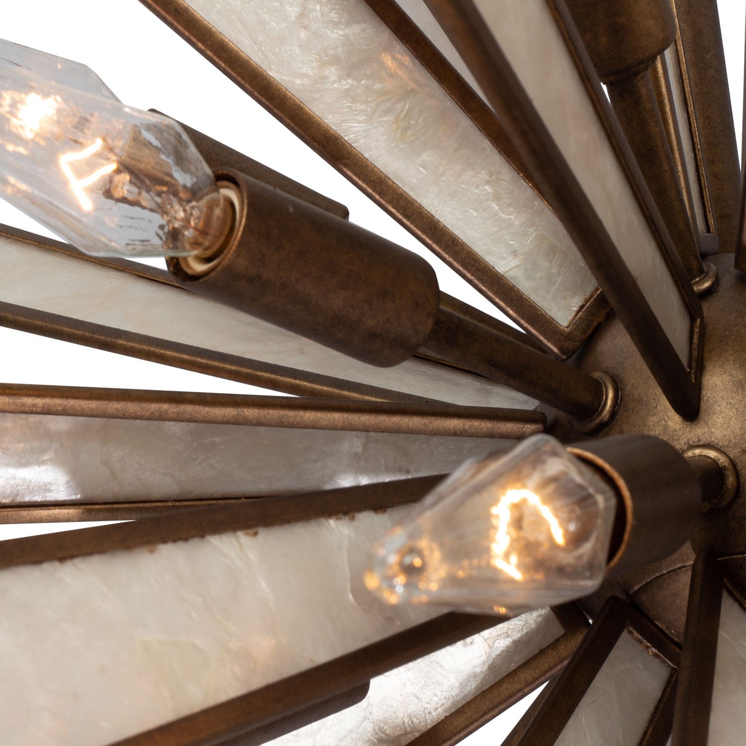 Kalco - 523755PAB - 18 Lumières Suspension - Éclat - Laiton antique nacré