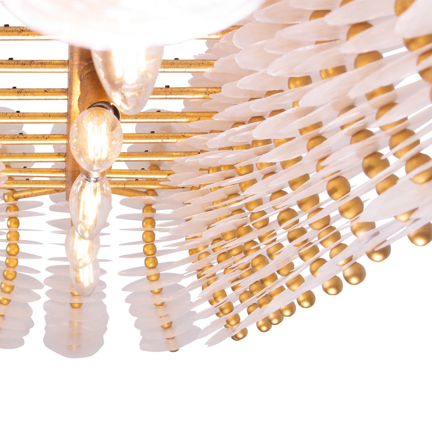 Kalco - 523661OL - Île des 12 Lumières Suspension - Feuille d'or oxydée - Gossamer