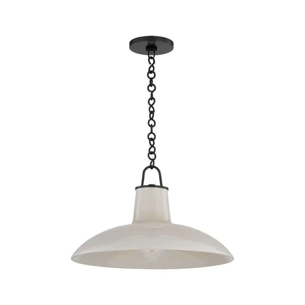 Hudson Valley - 1918-DB/CIC - One Light Pendant - Pottersville - Distressed Bronze/Ceramic Ivory Crackle