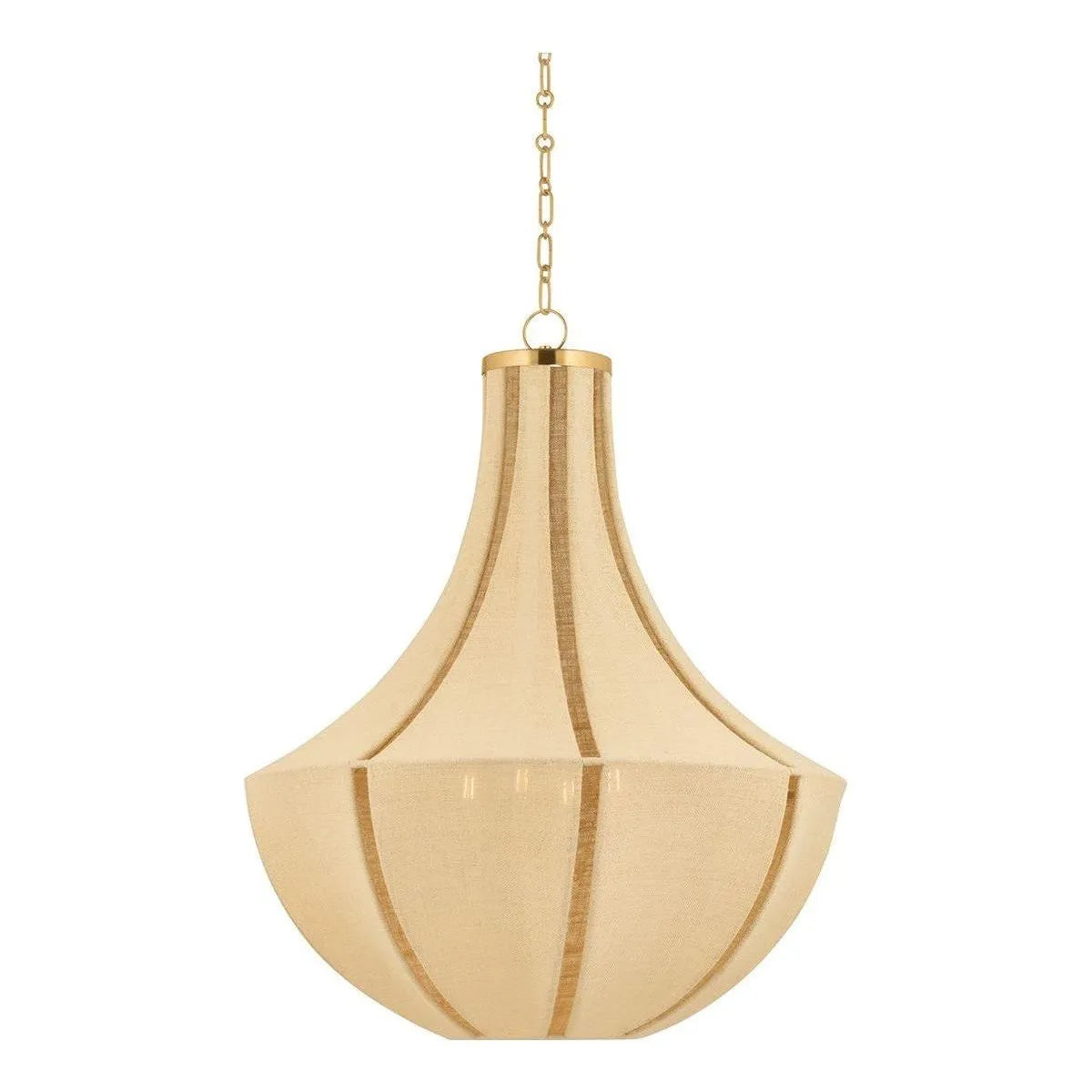 Hudson Valley - 6604-AGB - Four Light Pendant - Cascade Lake - Aged Brass