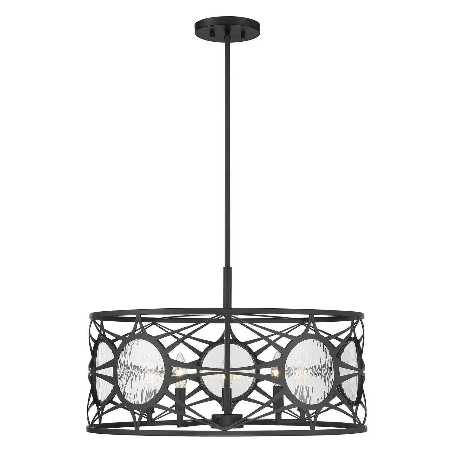 Savoy House - 6-5065-5-89 - Five Light Convertible Semi-Flush /Pendant - Balfour - Matte Black