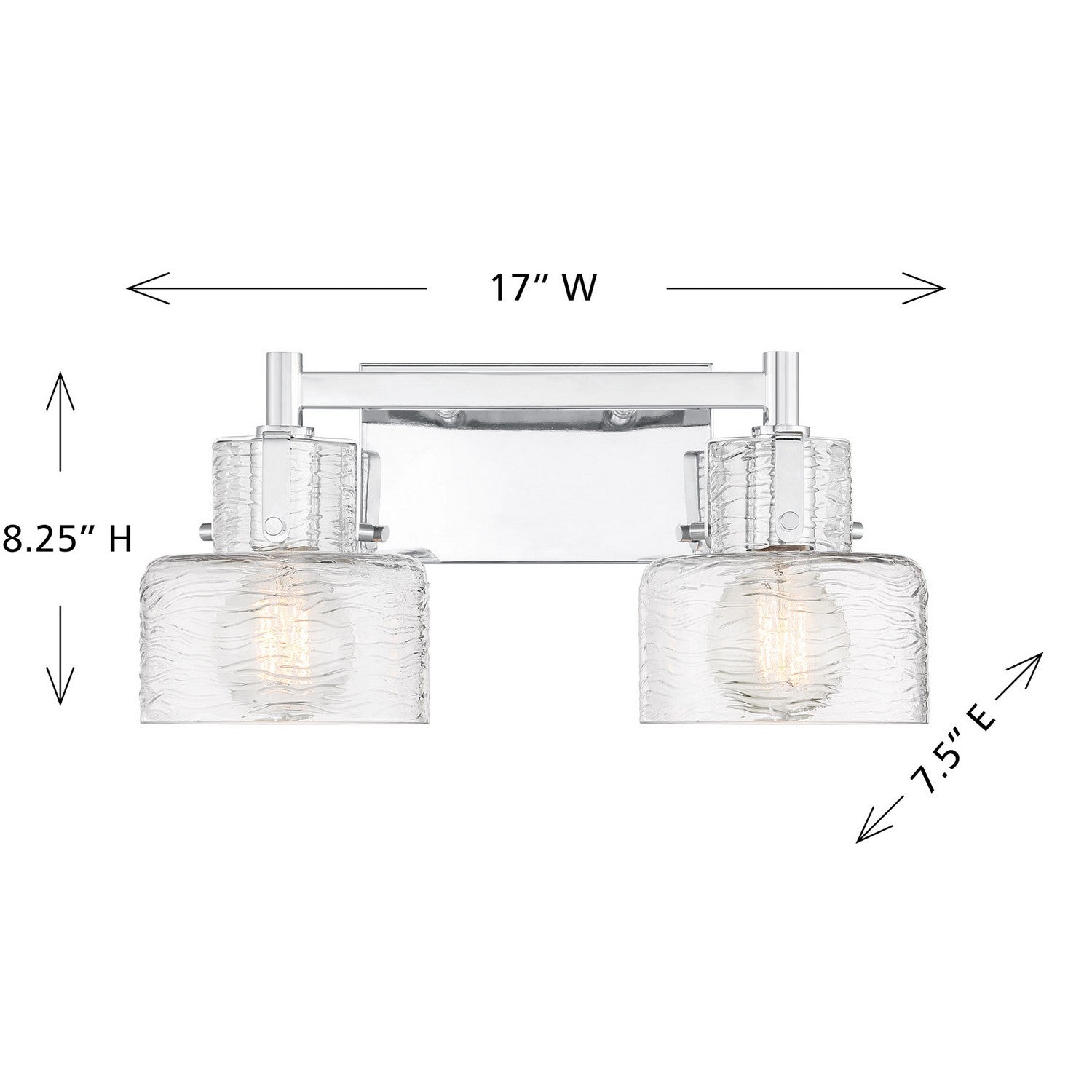 Savoy House - 8-1030-2-11 - Two Light Bathroom Vanity - Dover - Chrome