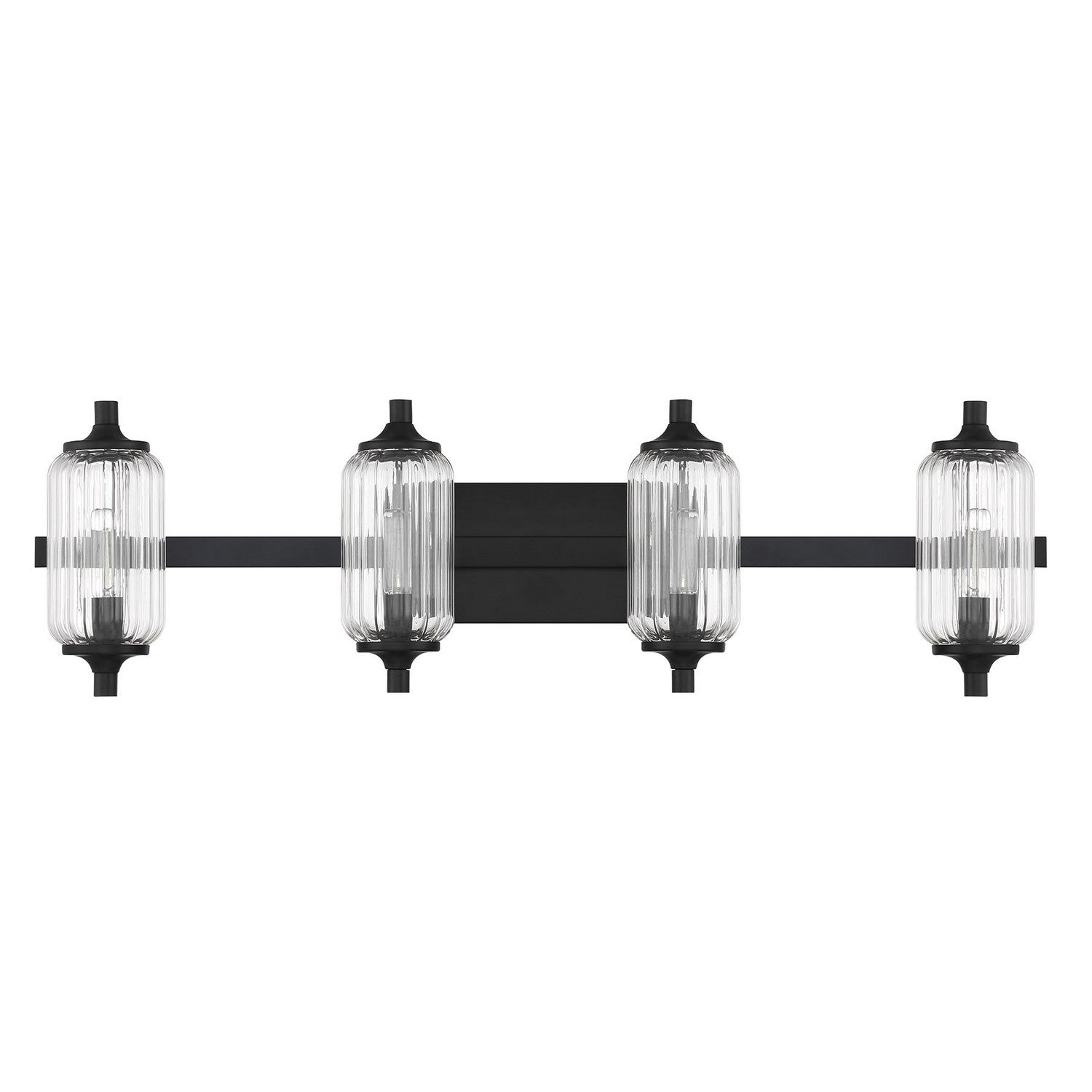 Savoy House - 8-3024-4-BK - Four Light Bathroom Vanity - Holton - Matte Black