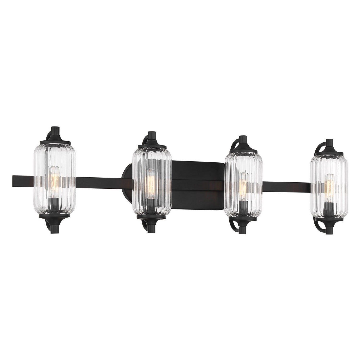 Savoy House - 8-3024-4-BK - Four Light Bathroom Vanity - Holton - Matte Black