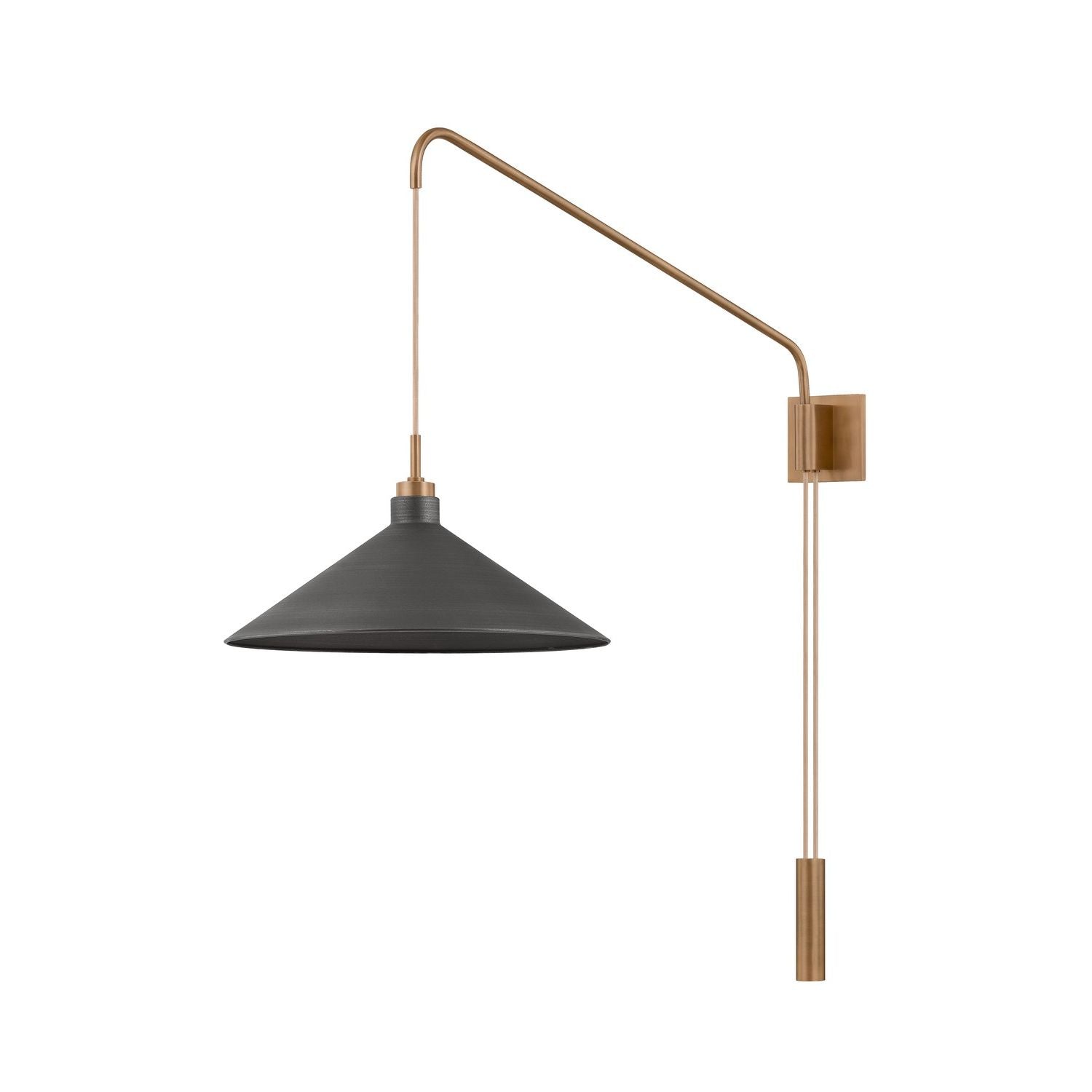 Troy Lighting Canada - B2936-PBR/GRA - One Light Wall Sconce - Conor - Patina Brass And Graphite