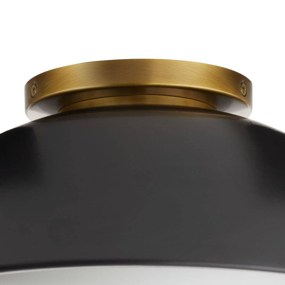 Arteriors - GADFC01 - Une lumière Plafonnier - Glaçure - Noir mat