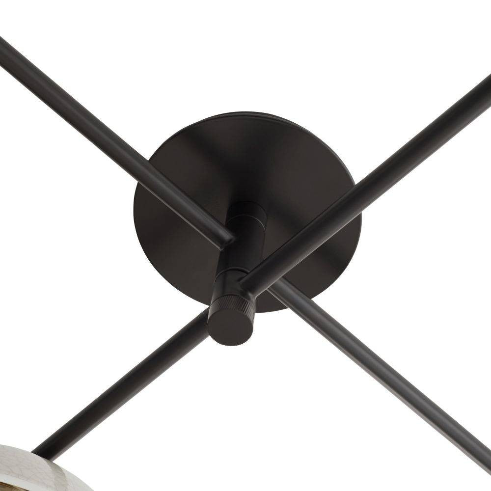 Arteriors - GADFC03 - Quatre lumières Plafonnier - Glaçure - Craquelins teintés ivoire