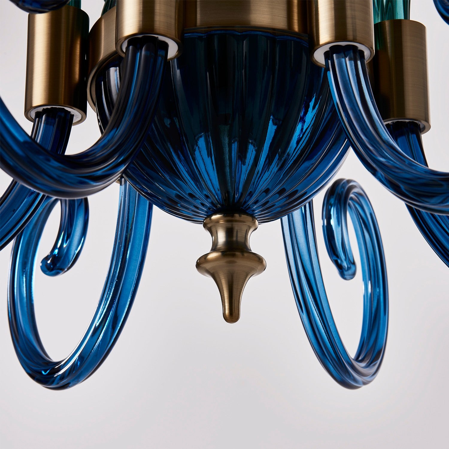 Allegri - 043670-044-GLMULTI - Six Light Chandelier - Tinta - Winter Brass