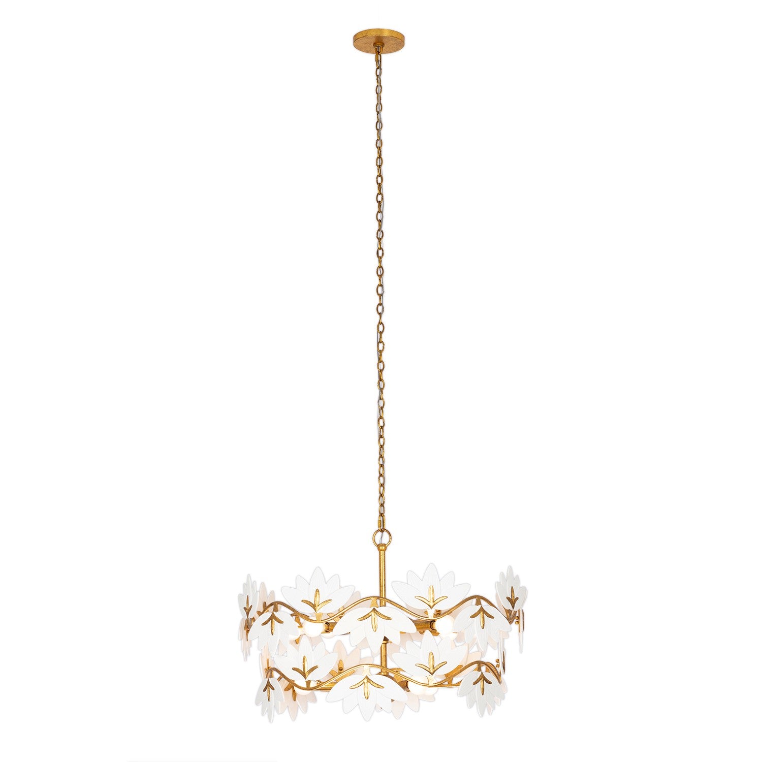 Kalco - 525656OL - 11 Lumières Suspendu - BLOOM - Feuille d'or oxydée