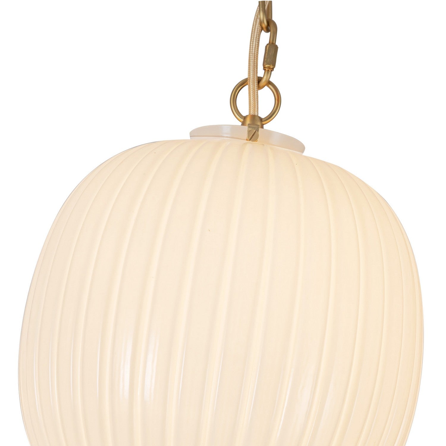 Alora Canada - MP579712BGGR - Three Light Pendant - Cherise - Brushed Gold/Glossy Ribbed Opal Glass