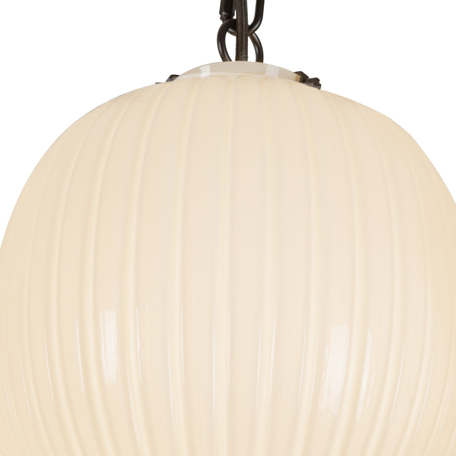 Alora Canada - MP579712MBGR - Three Light Pendant - Cherise - Matte Black/Glossy Ribbed Opal Glass
