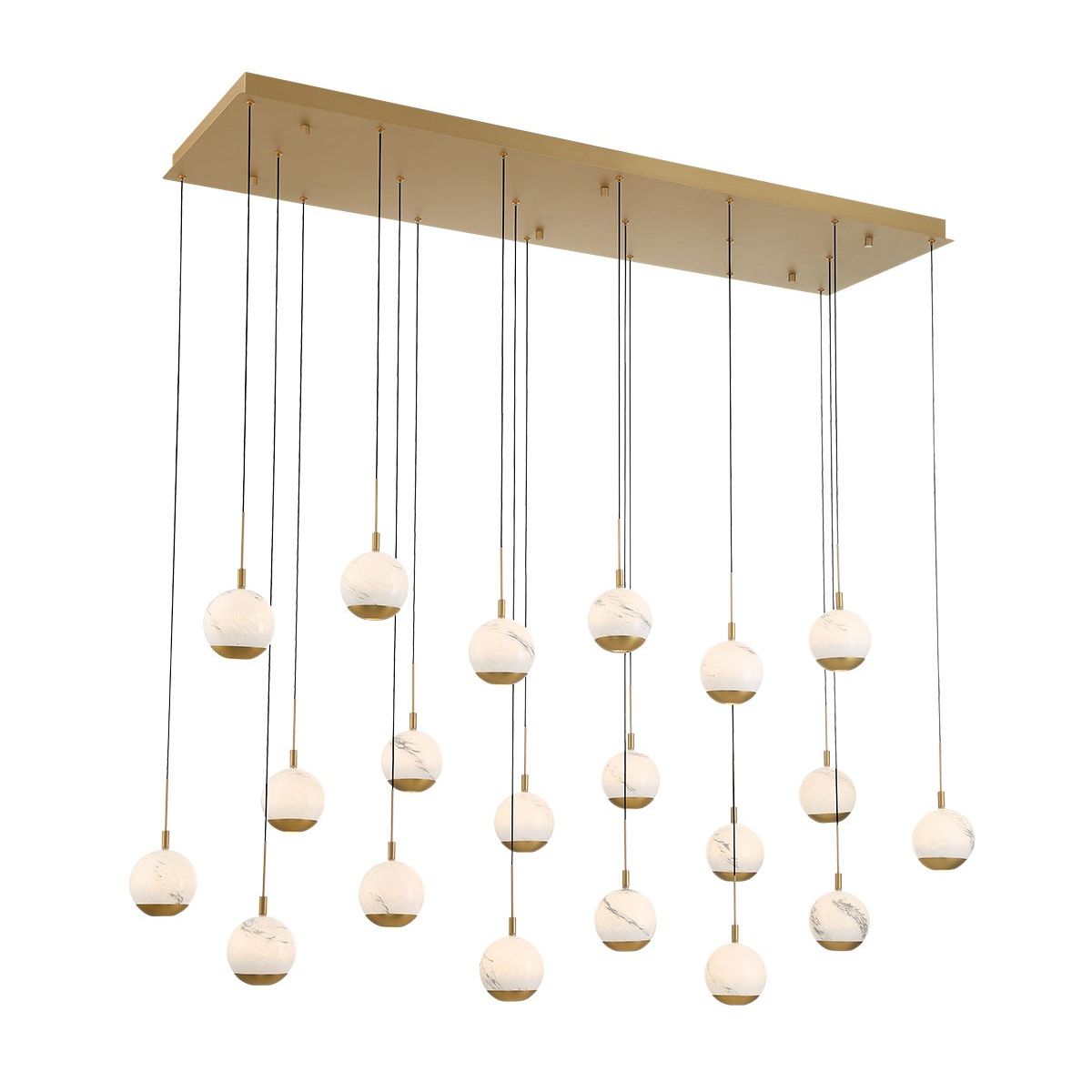 Lib & Co. Canada - 12240-030 - LED Chandelier - Baveno - Painted Antique Brass