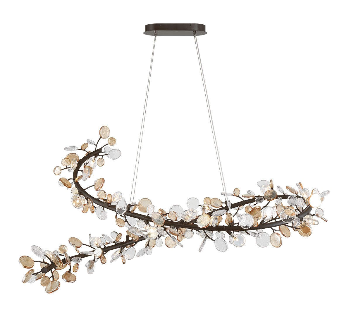 Lib & Co. Canada - 12222-043 - LED Chandelier - Pisa - Black with Gold Accent